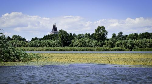 Tisza-Ežeras, Poroszló, Vasara, Nendrės, Vanduo, Gamta, Kraštovaizdis, Žalias, Dangus, Ežeras, Mėlynas, Sezonas, Medis, Lauke, Kelionė, Natūralus, Saulėtas, Diena, Kaimas, Spalvinga, Turizmas, Debesys