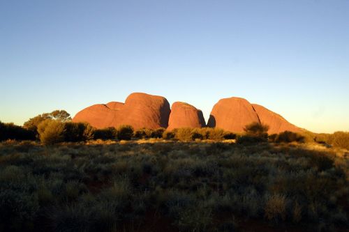 Tjuta Kata, Australia, Outback, Kraštovaizdis, Dusk, Oranžinė