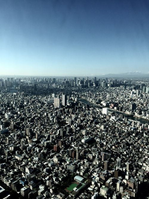 Tokyo, Dangus, Paukščio Skrydžio Vaizdas