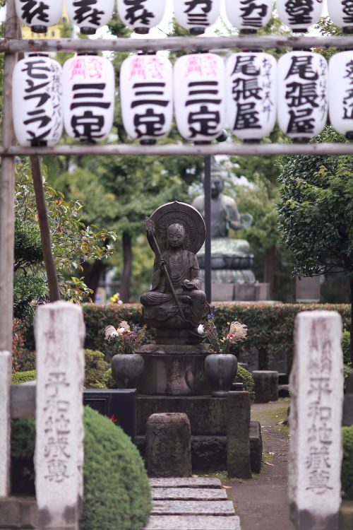 Tokyo, Asakusa, Skulptūra, Šventykla, Japonija