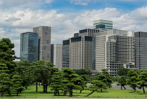 Tokyo, Kokyo Gaien, Panorama, Juodoji Pušis, Japonija, Miestas, Architektūra, Šiuolaikiška, Metropolis