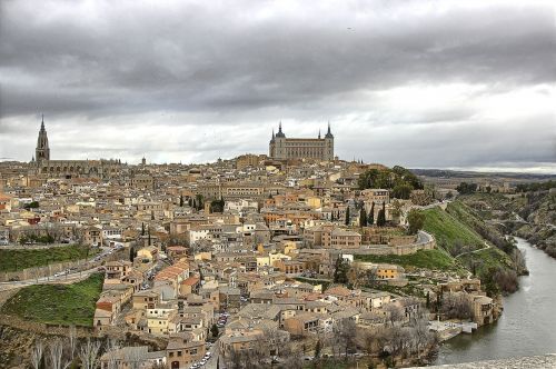 Toledo, Tajo, Castilla, Ispanija, Paminklai, Architektūra, Paveldas, Panoraminis