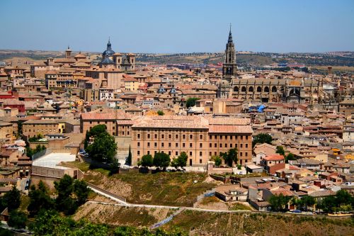 Toledo, Ispanija, Panorama, Viduramžių, Architektūra, Turizmas, Ispanų, Miestas, Manča, Žinomas, Miesto Panorama, Paveldas, Unesco, Pilis, Katedra, Alkazaras