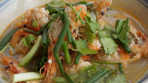 Tom Yum Goong, Karšta Ir Rūgšta Sriuba, Krevetės, Tailando Maistas, Patiekalas, Virti, Maistas, Tailandas