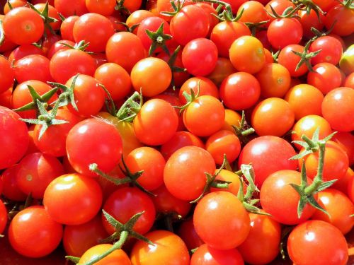 Pomidorai, Vyšniniai Pomidorai, Ekologiškas, Daržovės, Šviežias, Maistas, Vyšnia, Vegetariškas, Prinokę, Raudona, Ingredientas, Vasara, Sultingas, Salotos