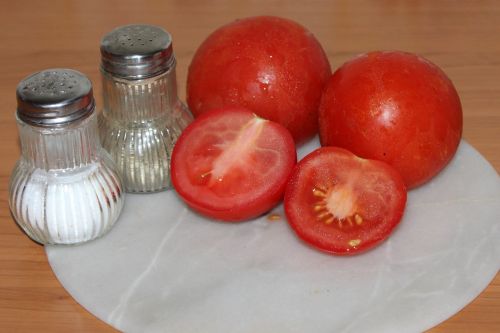 Pomidorai, Druska, Pipirai, Frisch, Sveikas, Maistas
