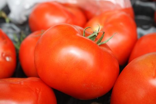 Pomidorai, Daržovės, Datailaufnahme, Makro, Prekystalis, Maistas, Viduržemio Jūros