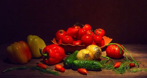Pomidorai, Svogūnai, Agurkas, Pipirai