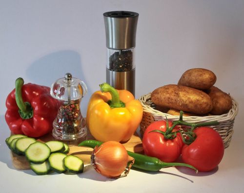 Pomidorai, Daržovės, Raudona, Maistas, Frisch, Vitaminai, Sveikas, Paprika