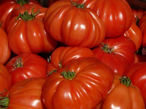 Pomidorai, Raudona, Turgus, Daržovės, Valgyti, Maistas, Gaudy, Širdies Širdis