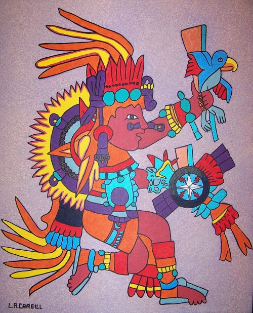 Tonatiuh, Aztec, Aztec Dienos Dievas, Aztec Dievas, Dažymas, Incas