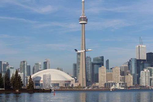 Toronto, Panorama, Cn Bokštas, Kanada, Ontarijas