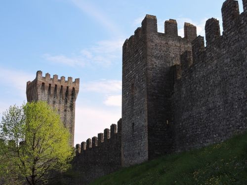 Torre, Pilis, Sienos, Medis, Žalias, Fortifikacija, Viduramžiai, Este, Italy