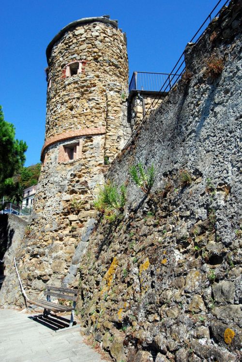 Torre, Viduramžių, Riomaggiore, Cinque Terre, Akmuo, Pilis