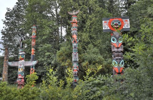 Totème, Vankuveris, Indijos, Aborigenai, Gamta, Parkas, Kanada, Kolumbija-Britanija