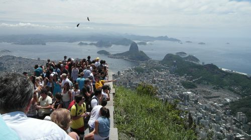 Turistai, Požiūris, Cukraus Gabalas, Rio De Žaneiras, Rio, Cristo, Brazilas, Žmogus, Atrodo, Daugiau