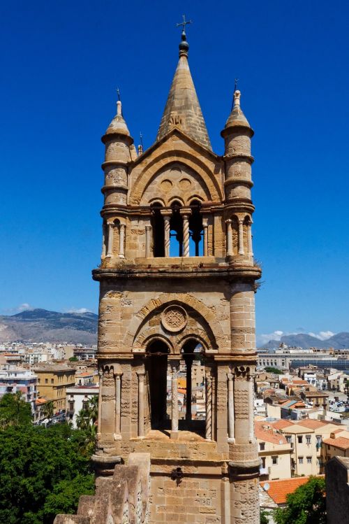 Bokštas, Dom, Katedra, Maria Assunta Santissima, Pastatas, Lankytinos Vietos, Architektūra, Palermo, Sicilija, Italy