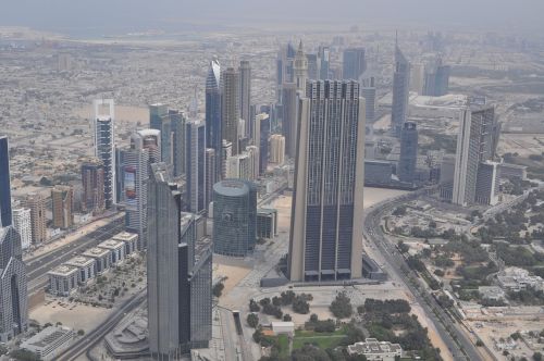 Dubai, Miestas, Vaizdas, Miesto Kraštovaizdis, Dangoraižis, Burj Khalifa Vaizdas