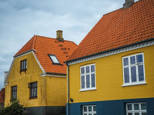 Denmark, Europa, Namai, Geltona, Architektūra, Bornholm