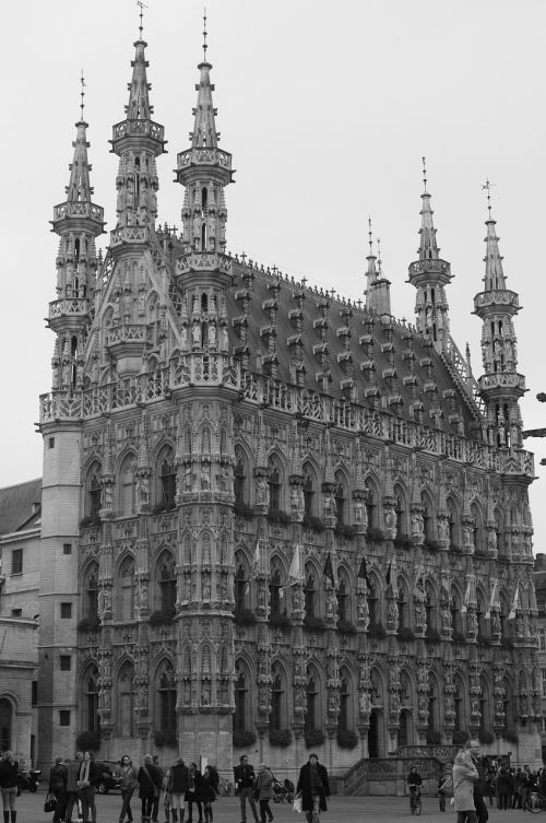 Miesto Rotušė, Leuven, Gotika, Pastatas, Architektūra