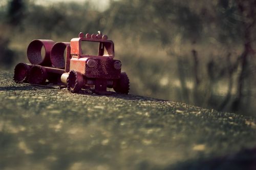 Žaislas, Žaislinis Sunkvežimis, Betonas, Ugniagesių Mašina