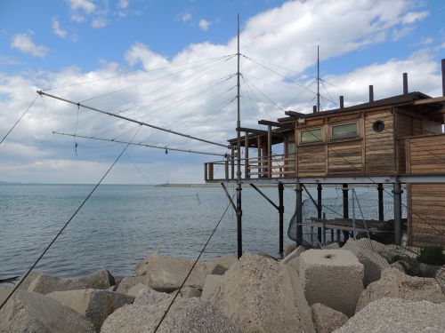 Trabocchi,  Jūra,  Žvejyba,  Tinklai