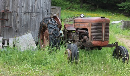 Traktorius,  Ūkis,  Tvartas,  Vintage,  Vermontas