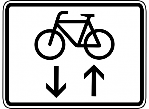 Kelio Zenklas, Kelio Ženklas, Skydas, Eismas, Kelio Ženklas, Dviračiu, Dviratis, Ratas, Rodyklė, Viršuje, Žemiau, Nuo Eismo