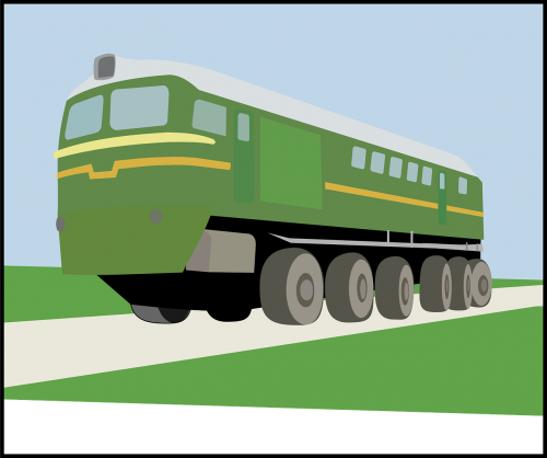 Traukinys, Sunkvežimis, Transporto Priemonė, Žalias, Nemokama Vektorinė Grafika