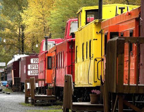 Traukinys, Kaimas, Vašingtonas, Geležinkelis, Vintage, Kritimas