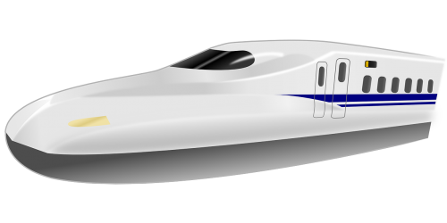 Traukinys, Geležinkelis, Japonija, Futuristinis, Kelionė, Tranzitas, Nemokama Vektorinė Grafika