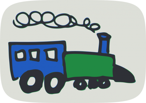 Traukinys, Žaislas, Garai, Transporto Priemonė, Animacinis Filmas, Nemokama Vektorinė Grafika