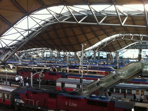 Traukinys, Stotis, Geležinkelis, Melburnas, Keleivių Transportas, Traukinių Stotis, Keleiviai