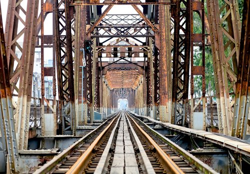 Traukinys,  Geležinkelio,  Plieno,  Geležinkelio Bėgiai,  Transportavimo Sistema,  Hanoi,  Vietnamas