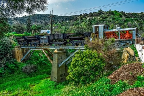 Traukinys,  Mano Traukinys,  Tiltas,  Transportas,  Vagonas,  Geležinkelio,  Kalavasos,  Kipras