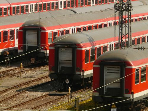 Traukinys, Traukiniai, Vagonai, Zugfahrt, Geležinkelis, Trasa, Eismas, Kelionė, Raudona, Technologija