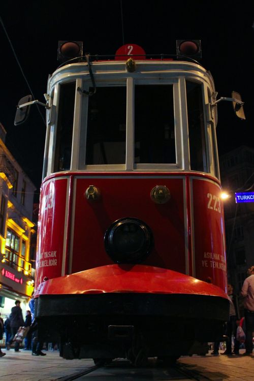 Tramvajus, Istanbulas, Turkija, Beyoglu, Tramvajų Takai
