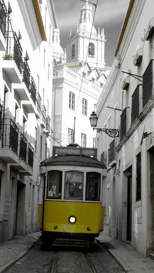 Tramvajus, Transportas, Transporto Priemonė, Architektūra, Lisbonas, Senamiestis