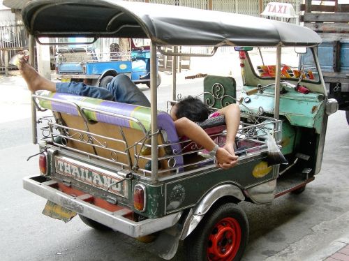 Transportas, Tuk-Tuk, Tailandas, Miegoti, Atsipalaiduoti