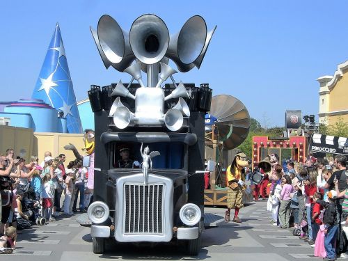 Transportas, Disney, Paradas, Garso Sunkvežimis, Megaphone, Triukšmas