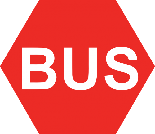 Gabenimas, Visuomenė, Autobusas, Logotipas, Raudona, Šešiakampis, Nemokama Vektorinė Grafika