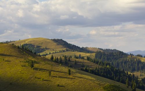 Transilvanija, Kraštovaizdis, Dangus, Žalias, Gamta