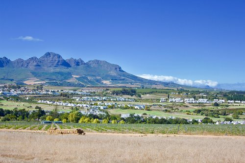 Kelionė,  Pobūdį,  Panoraminis,  Kalnų,  Dangus,  Stellenbosch,  De Zalze,  Helderberg