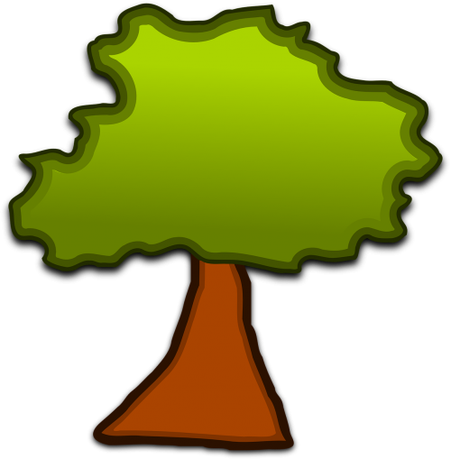 Medis, Augalas, Bagažinė, Žalias, Miškas, Nemokama Vektorinė Grafika