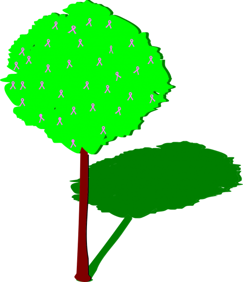 Medis, Šešėlis, Bagažinė, Žalias, Nemokama Vektorinė Grafika