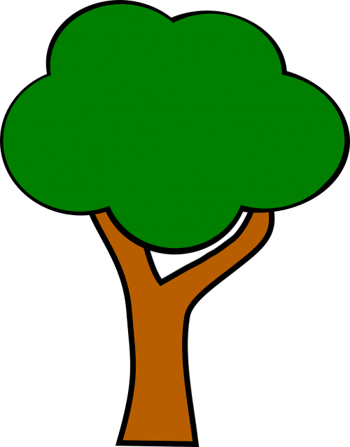 Medis, Žalias, Stiebas, Filialai, Gamta, Nemokama Vektorinė Grafika
