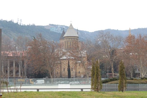 Medis,  Žiemos,  Lauke,  Architektūra,  Kelionė,  Bažnyčia,  Tbilisis