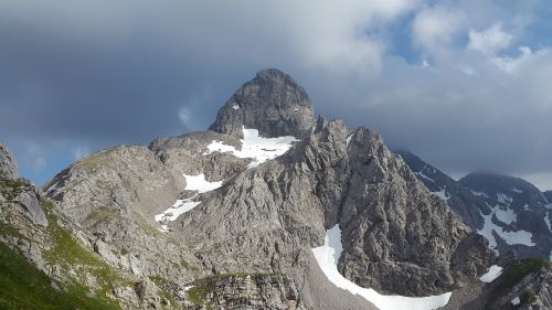 Trettachspitze, Allgäu, Oberstdorf, Alpių, Kalnai, Allgäu Alpės, Kalkės, Kalkakmenio Alpės, Rokas, Uolingas