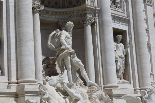 Trevi, Fontana, Skulptūra, Statula, Senovės Roma, Roma, Lazio, Romėnų Atostogos, Marmuras