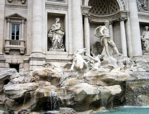 Trevi Fontanas, Roma, Italy, Fontana Di Trevi, Akmuo, Kelionė